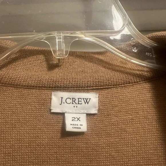 J. Crew Tan Women's Sweater Blazer - Picture 4 of 8
